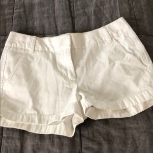 White chino shorts
